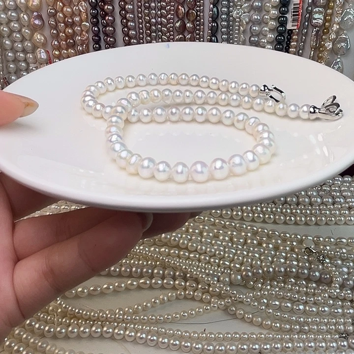 淡水珍珠颈饰未镶嵌7mm