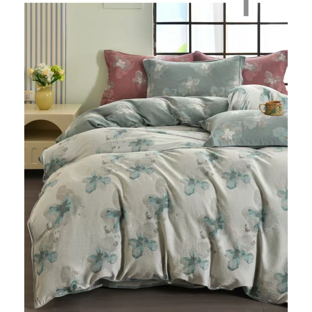 [花影兰-被套] 200*230 双人轻奢定制 天然雨露麻柔软亲肤保暖单