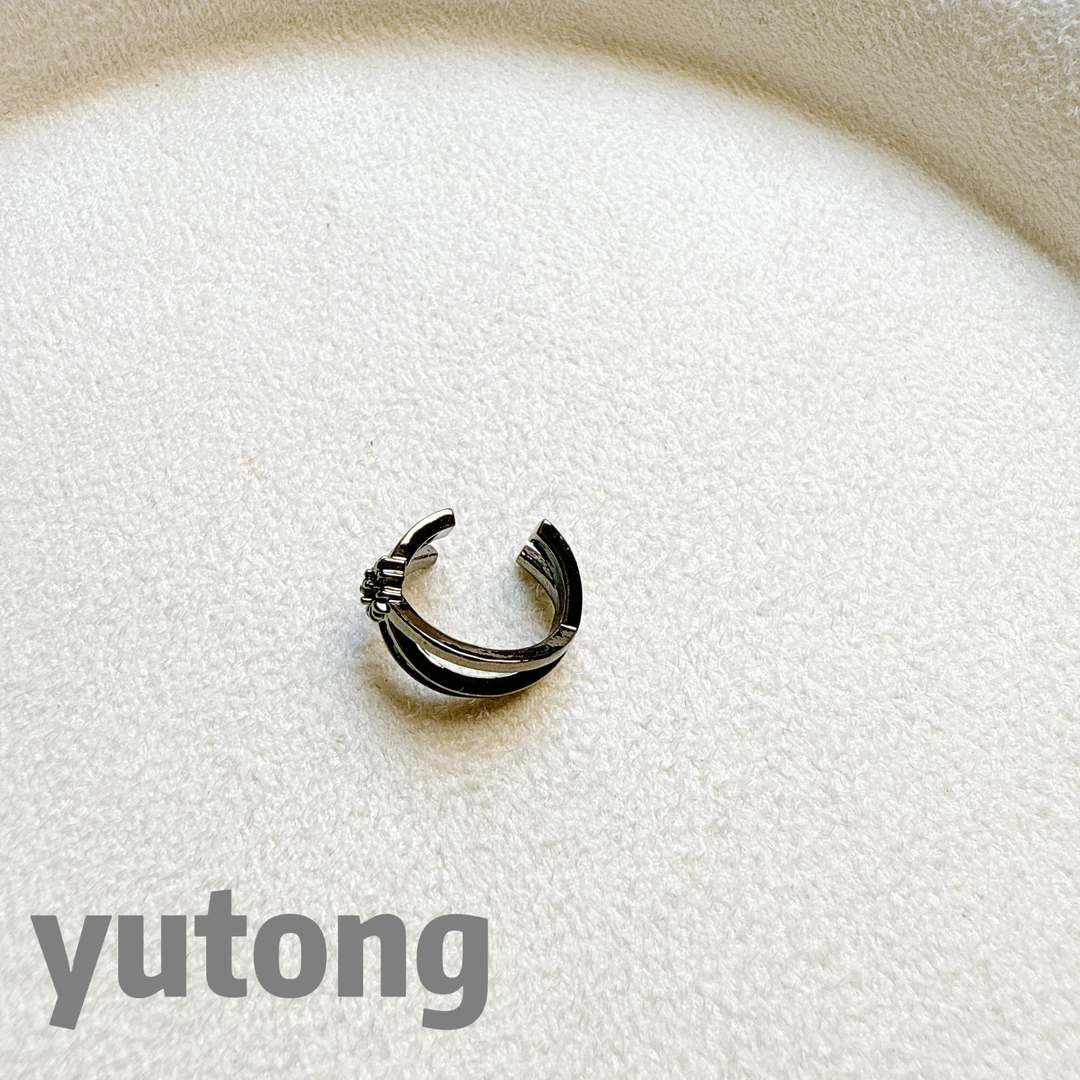 铜合金合成锆石耳饰 【雨桐轻奢饰品】设计款耳夹YT03342