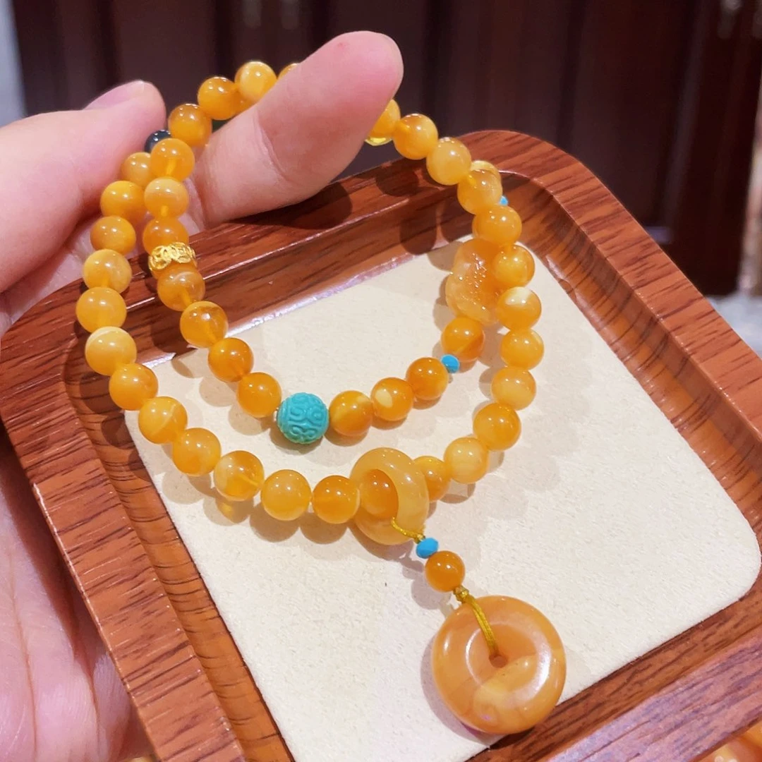 蜜蜡手链未镶嵌手串