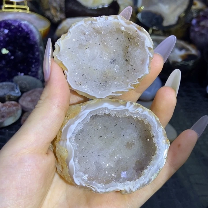 水晶未镶嵌珠宝半成品蚕丝盆