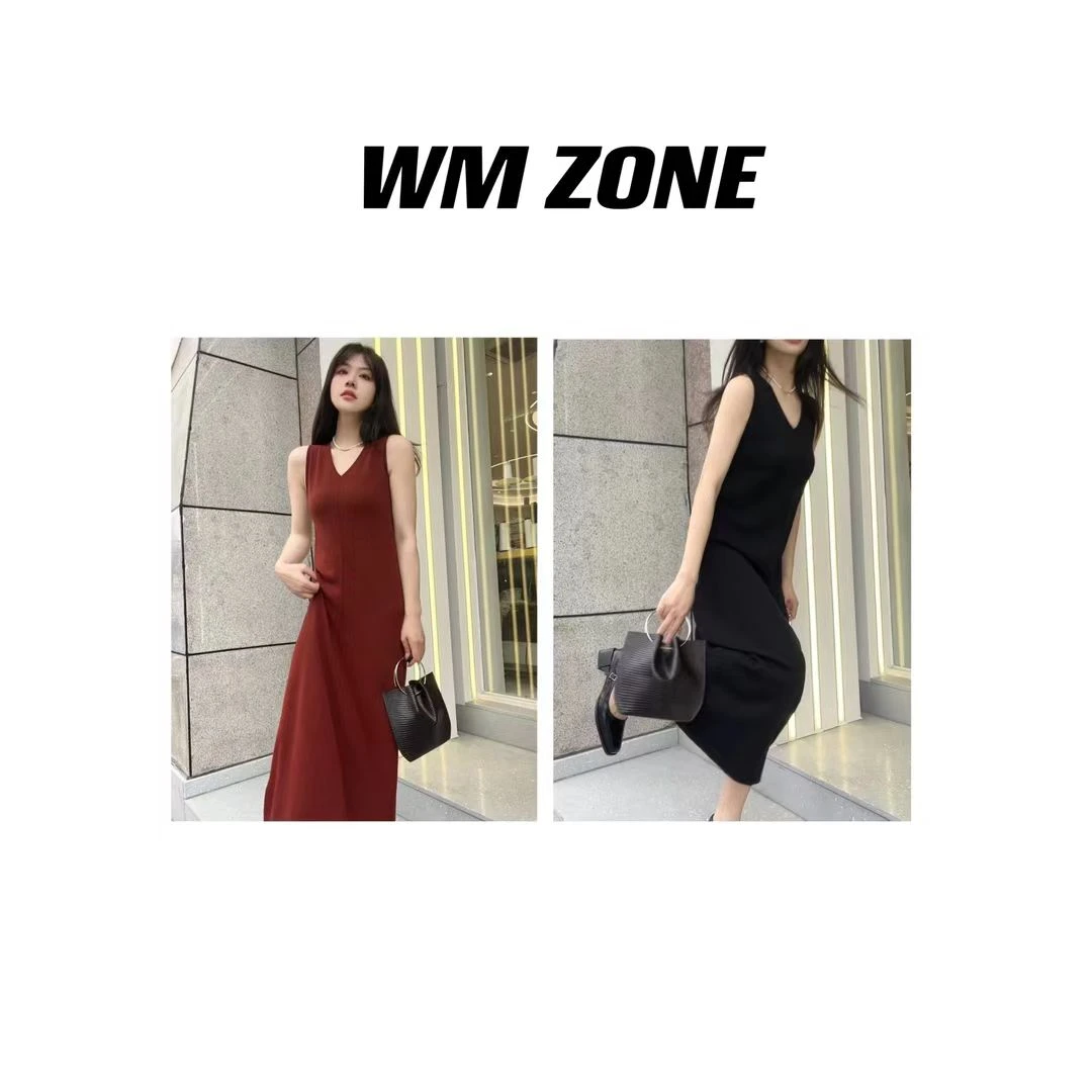 WM 4-2-1919  蚕丝亚麻明线背心裙
