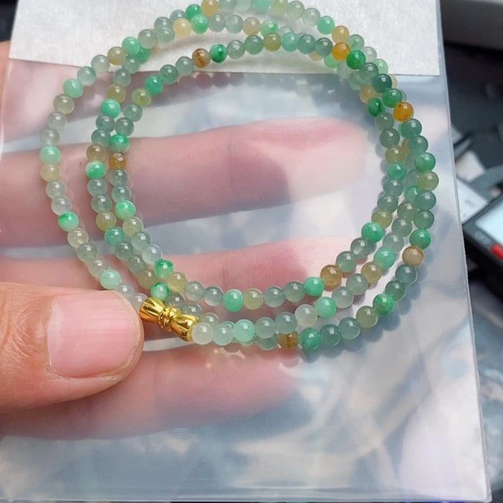 定制翡翠未镶嵌简*项链