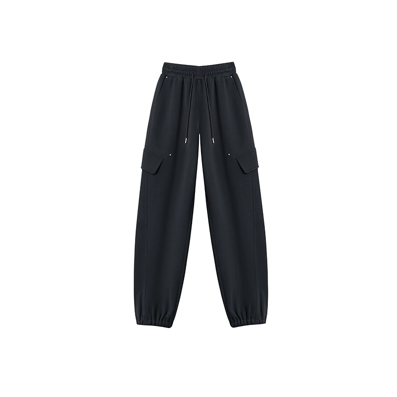 【私人高定】高腰松紧系带收脚气质百搭工装卫裤A2297JJ