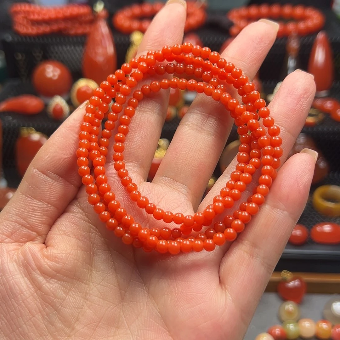 南红玛瑙未镶嵌多圈手串