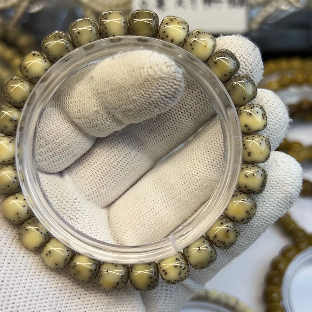 星月菩提手串糯冰果冻料侧留白9✖️8