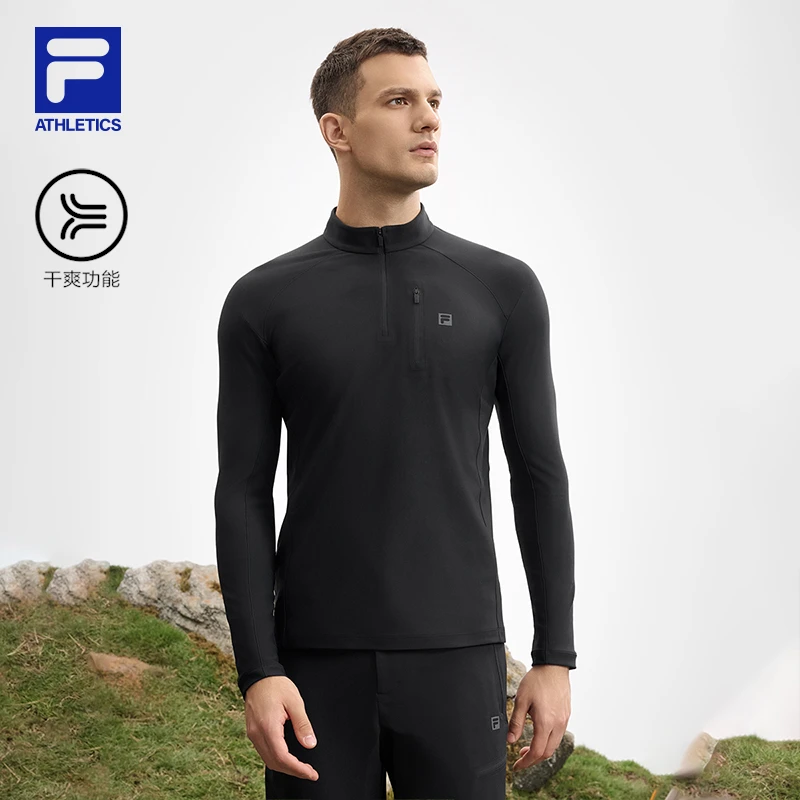 FILA斐乐男士2025年春季新款内搭速干休闲运动上衣A11M517207F