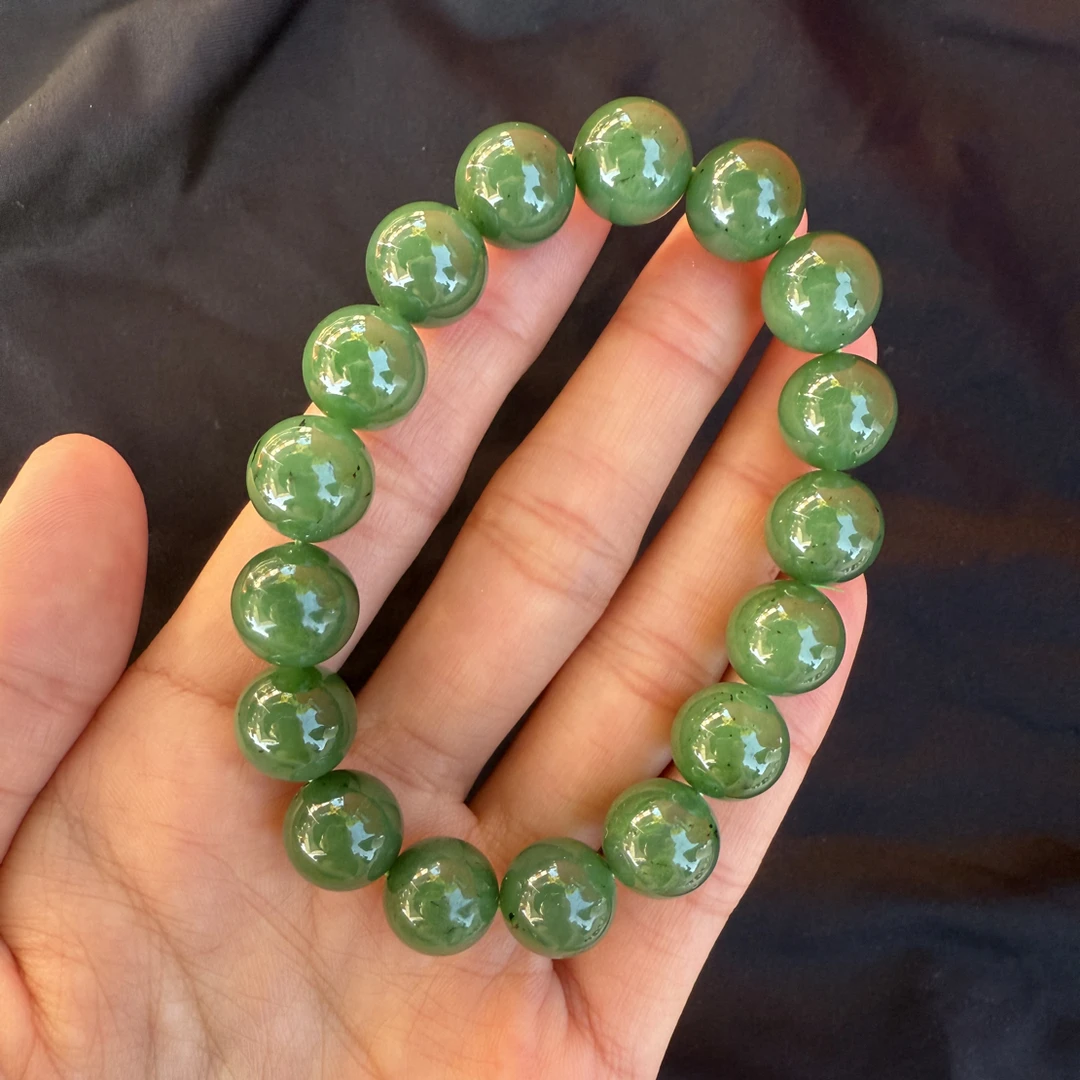 和田玉碧玉卡12手串