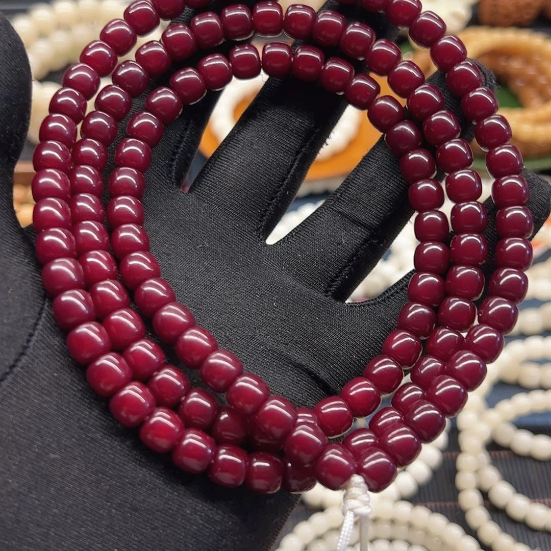 手串菩提根/象牙果古法朱砂供87
