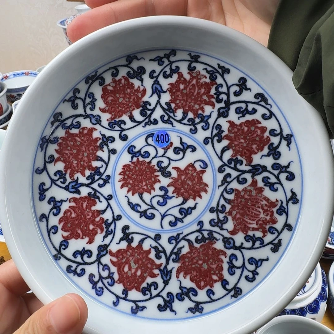 当代青花釉里红壶承