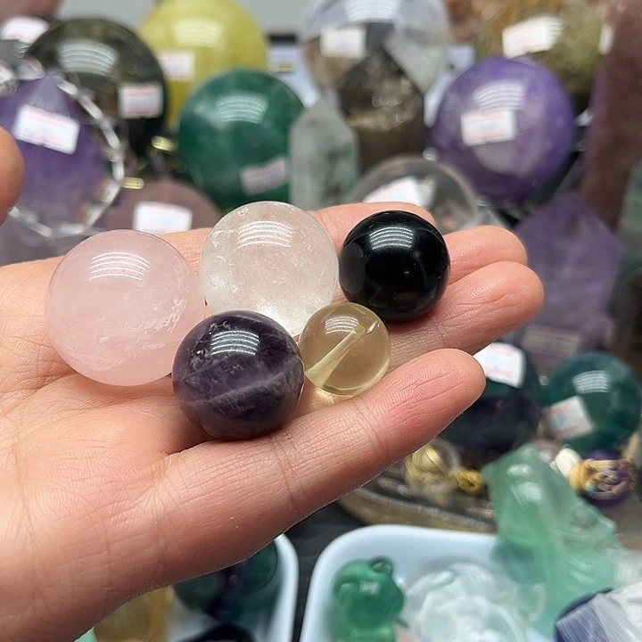 珠宝半成品未镶嵌水晶38克水晶小球