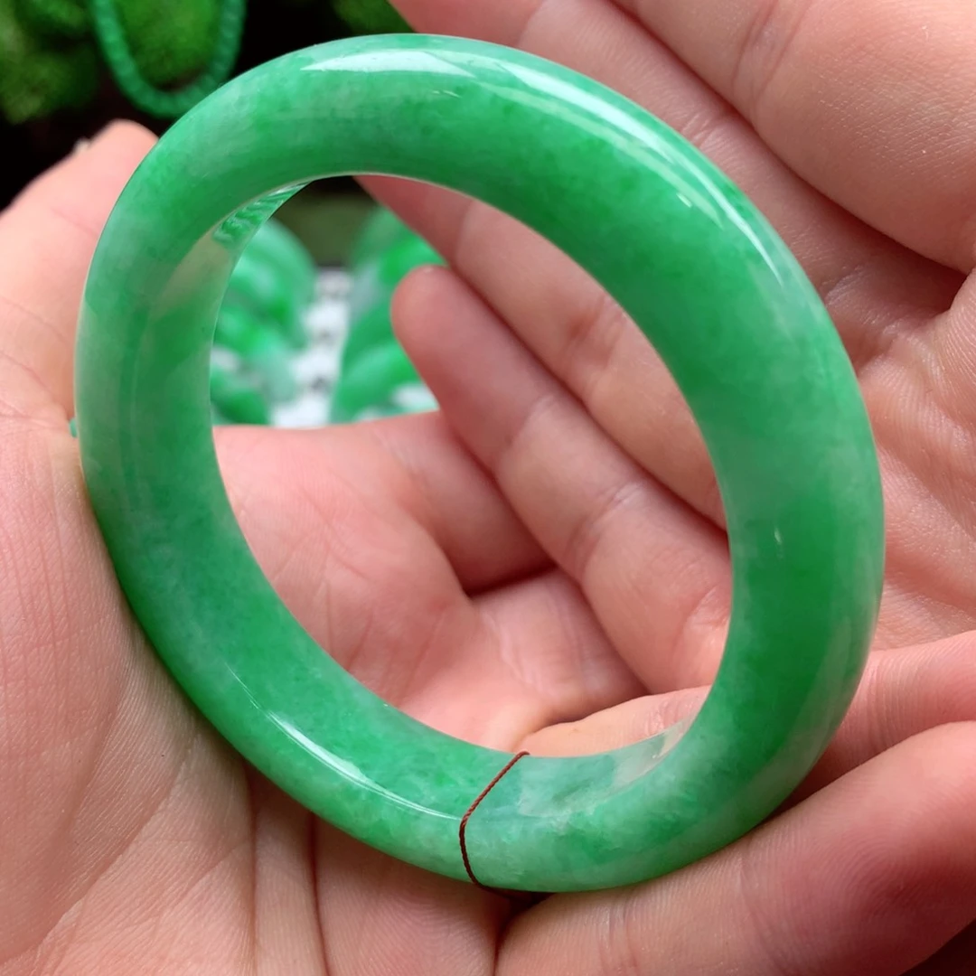 未镶嵌手镯翡翠缅甸53.4圈口
