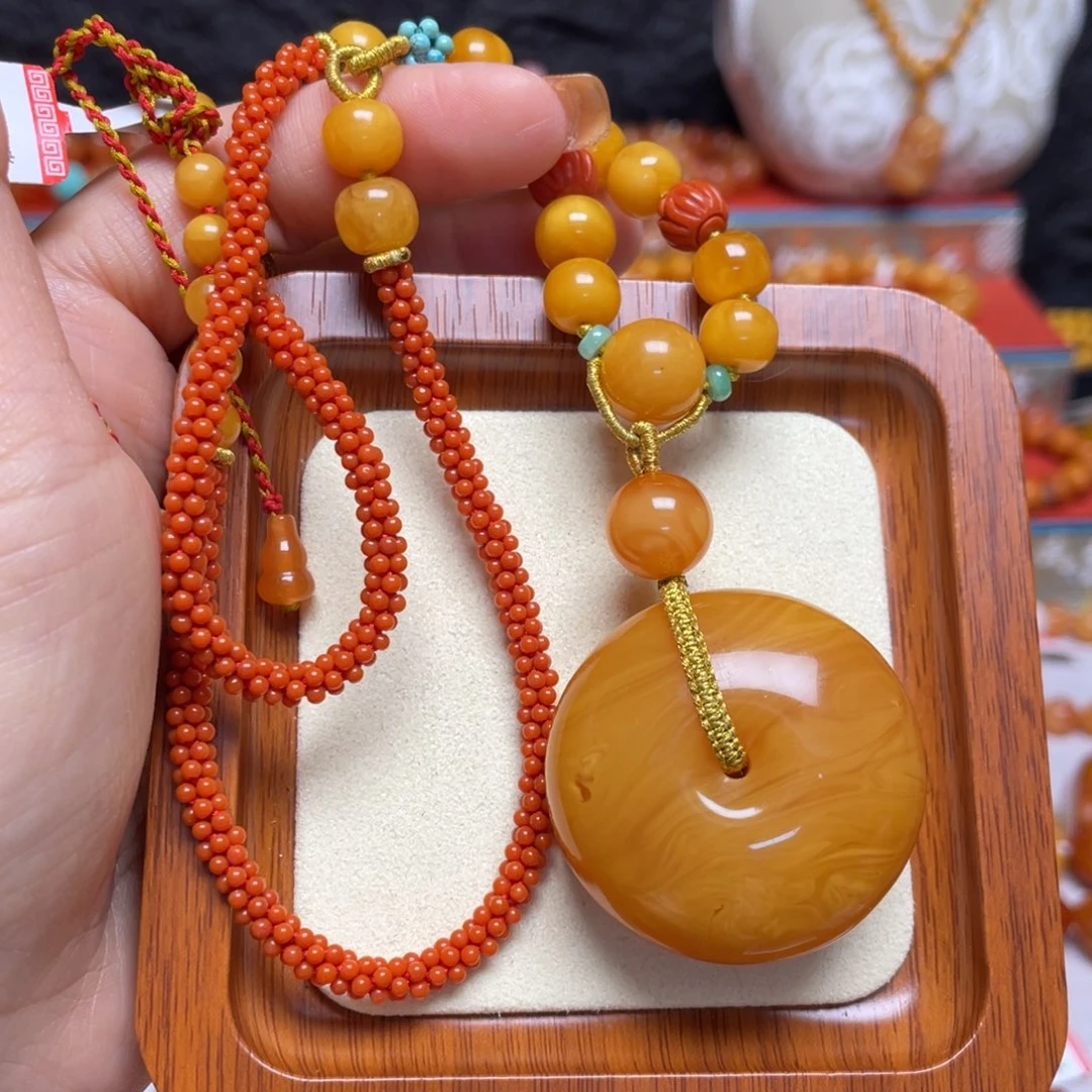 蜜蜡未镶嵌颈饰项链