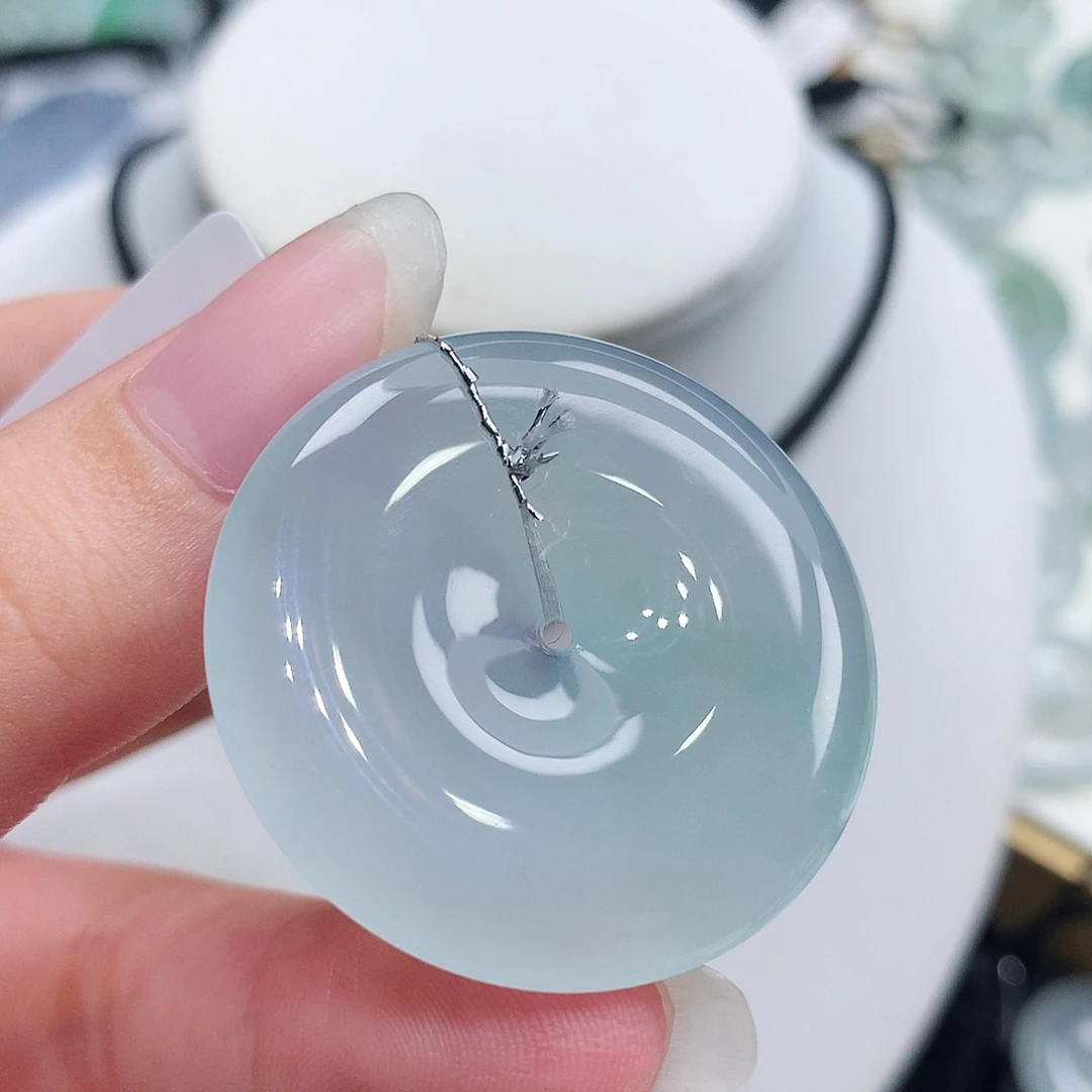 翡翠未镶嵌胸饰翡翠86，33.9/6