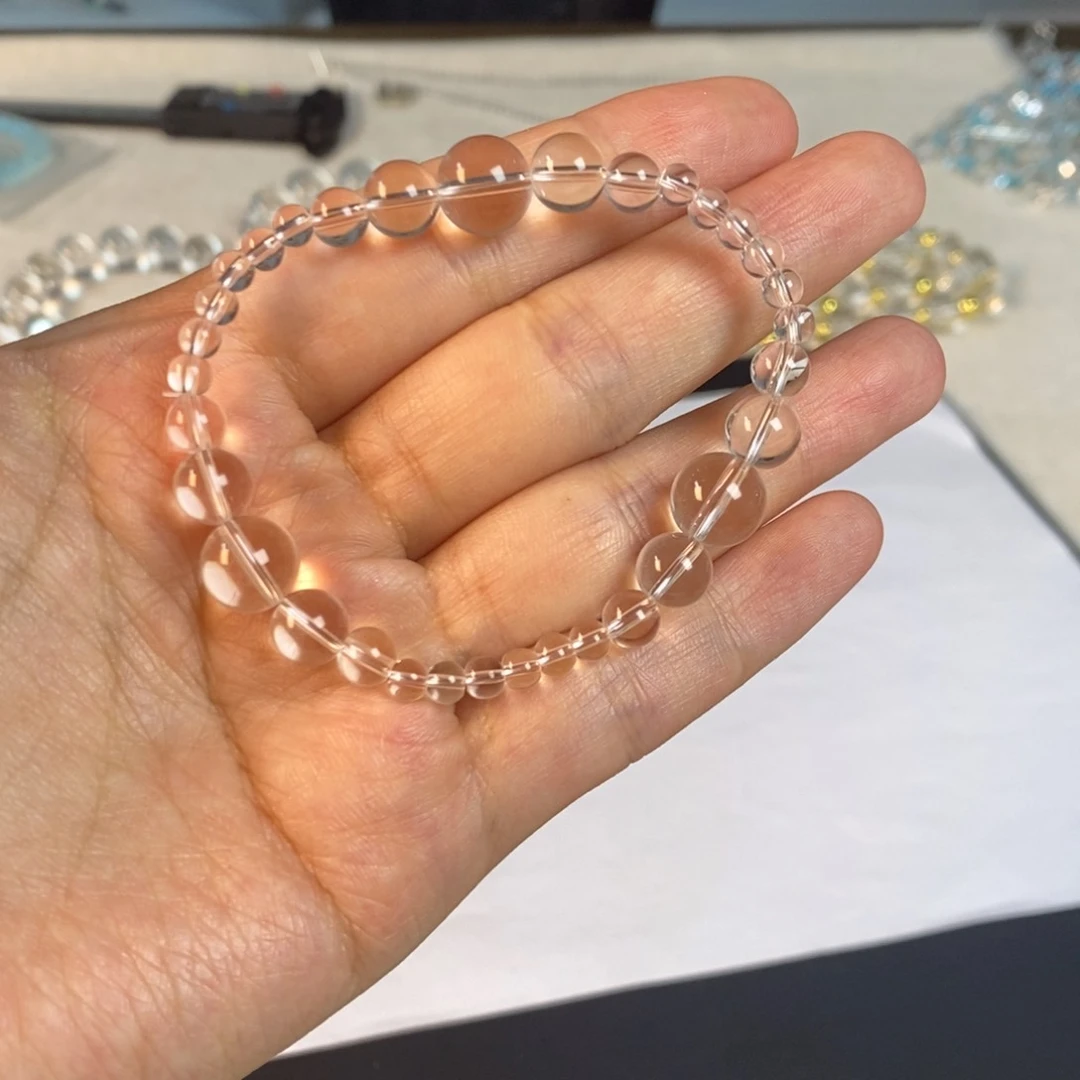 水晶手串未镶嵌手串白水泡泡珠