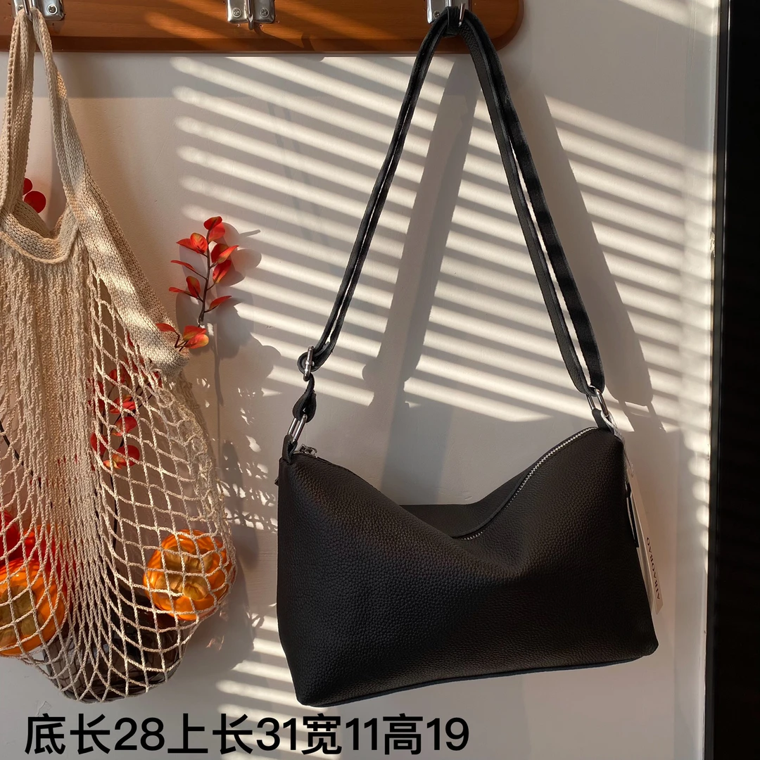 【头层牛皮】真皮女包腋下单肩斜挎包8046