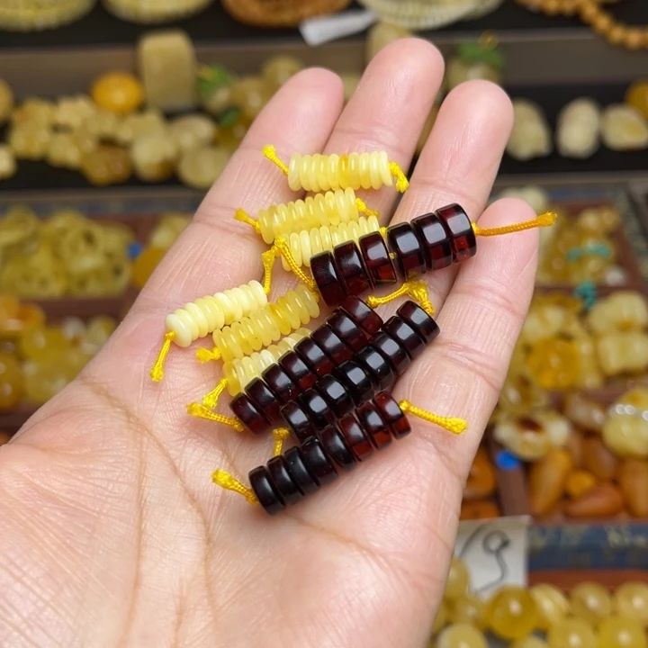 蜜蜡未镶嵌珠宝奇石天然蜜蜡血珀隔片随机发一组