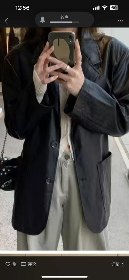 新款时尚皮夹克休闲版百搭
