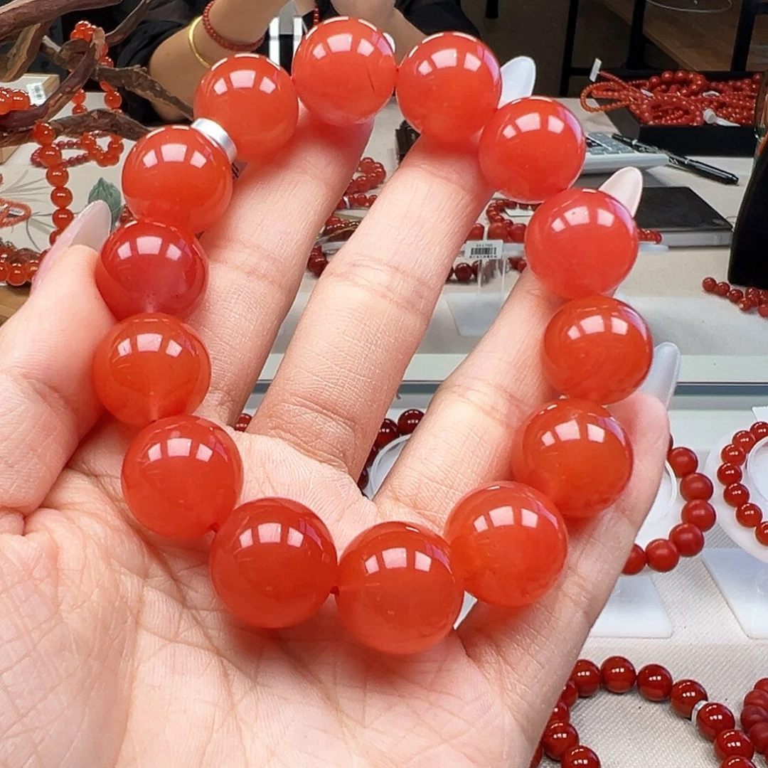 星***空南红玛瑙未镶嵌手链