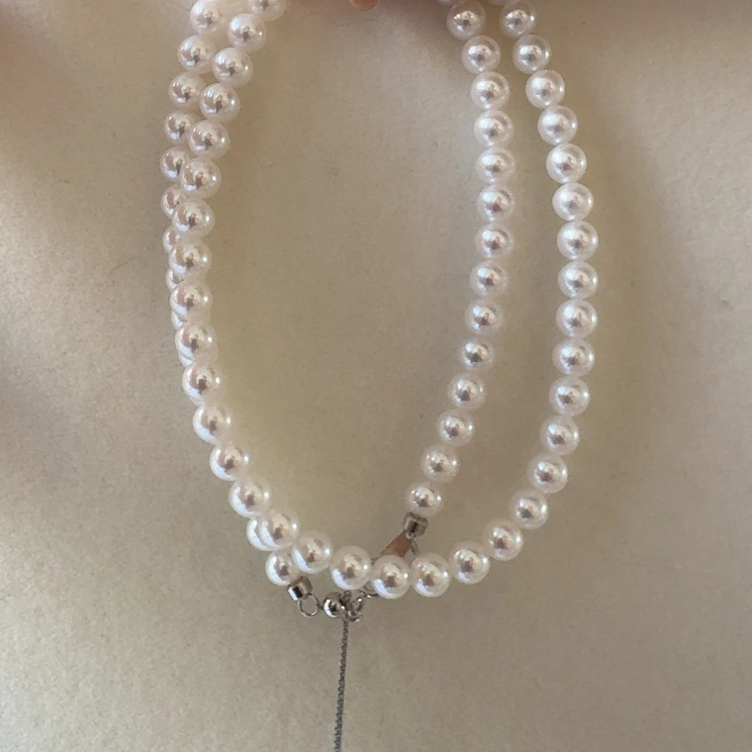 银S925镶嵌淡水珍珠颈饰