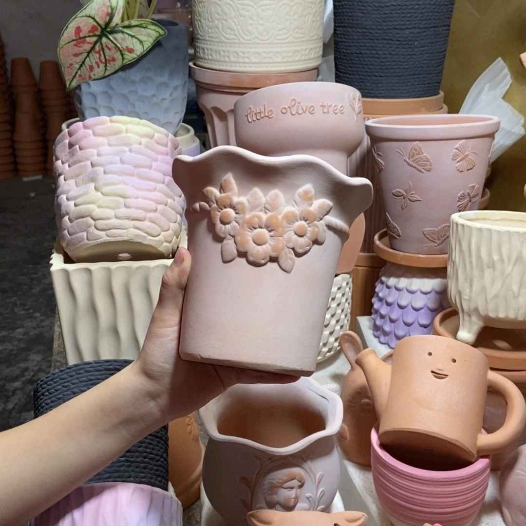 15×15雾化花边花束 粗陶1个