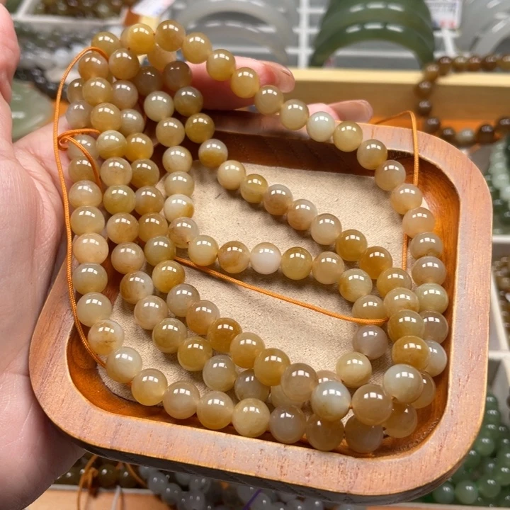 和田玉珠串8mm未镶嵌