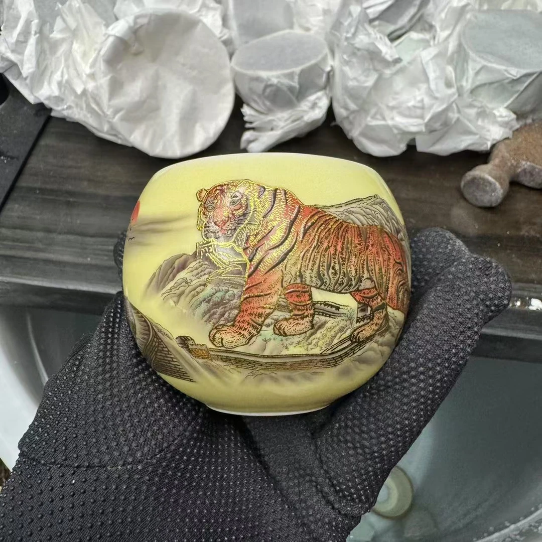 虎啸山河柠檬黄龙蛋杯