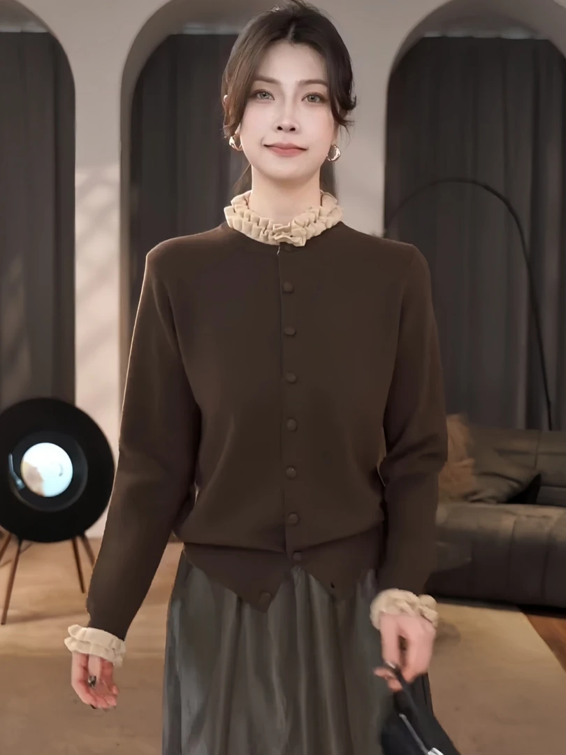 设计感针织开衫女2026新款早秋季穿搭气质毛衣外套长袖上衣H8-52