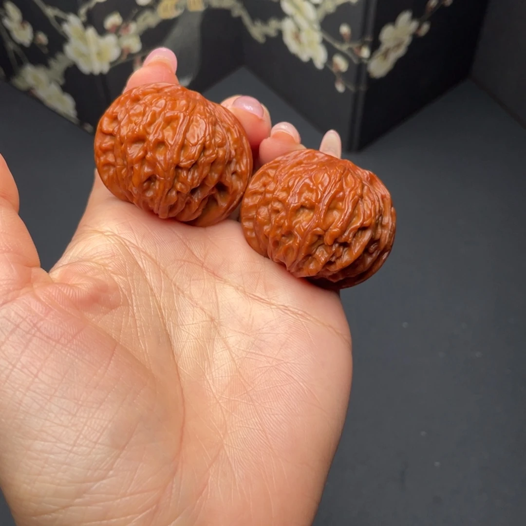 文玩核桃把件40磨盘