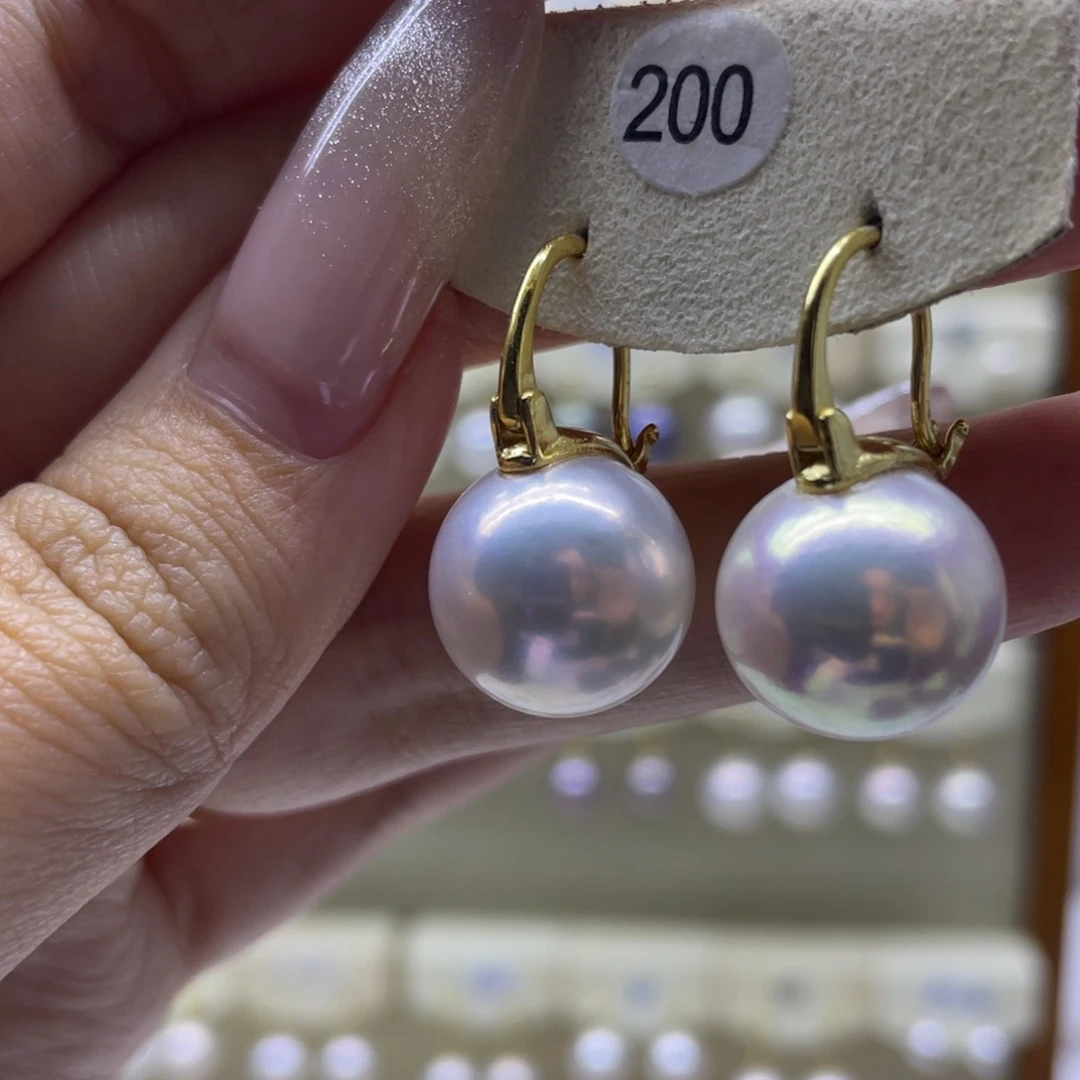 淡水珍珠耳饰银S925镶嵌