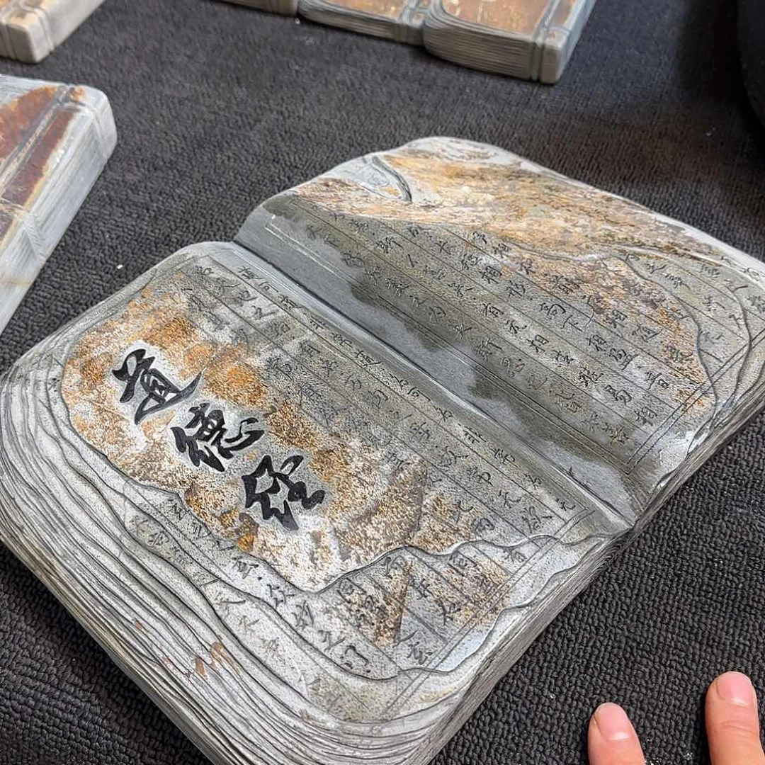 歙砚石刻摆件茶周边