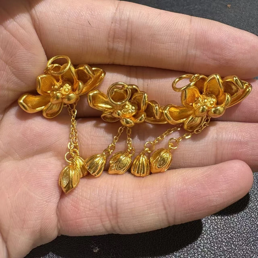 时尚百搭莲花流苏吊坠多样性发其一zy25