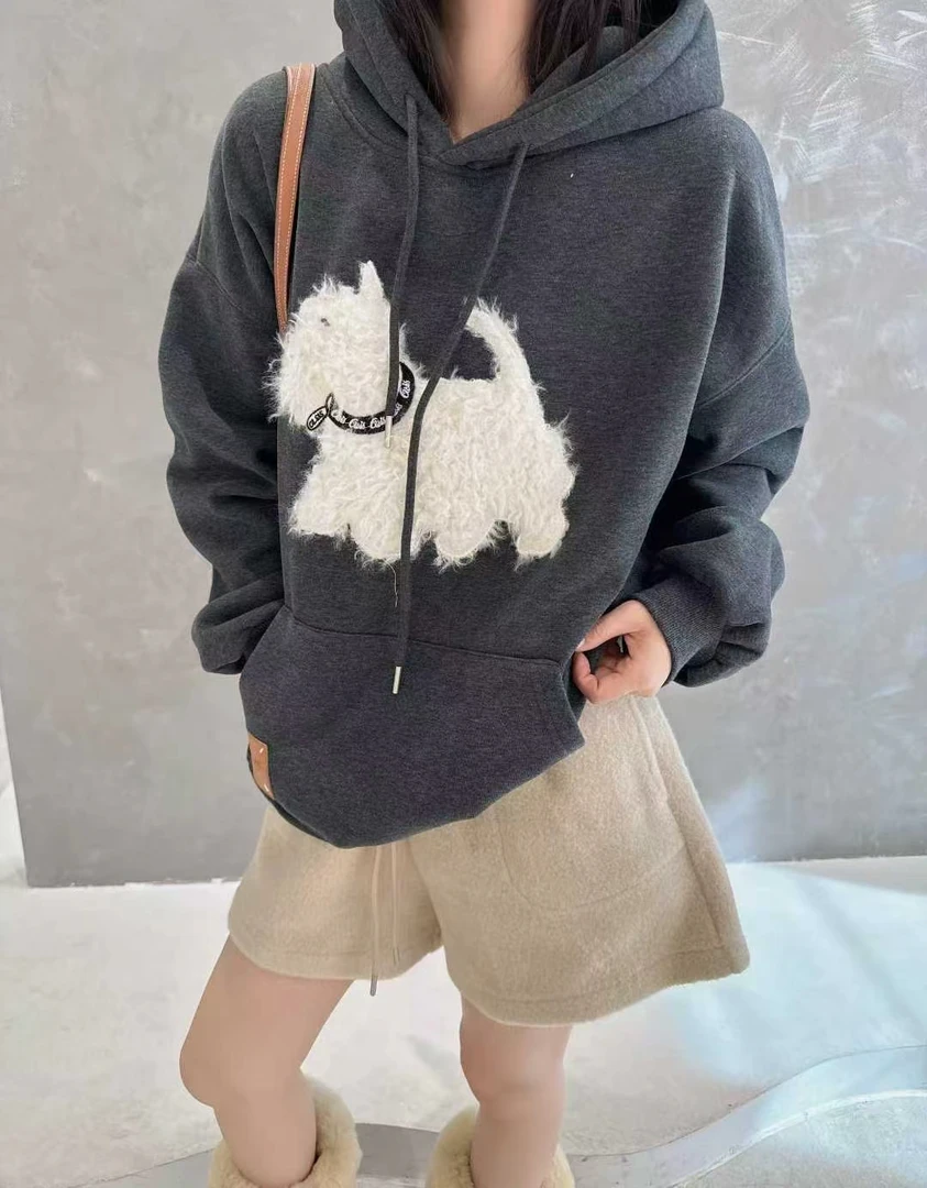 【济州岛】可爱趣味立体毛绒狗狗卫衣