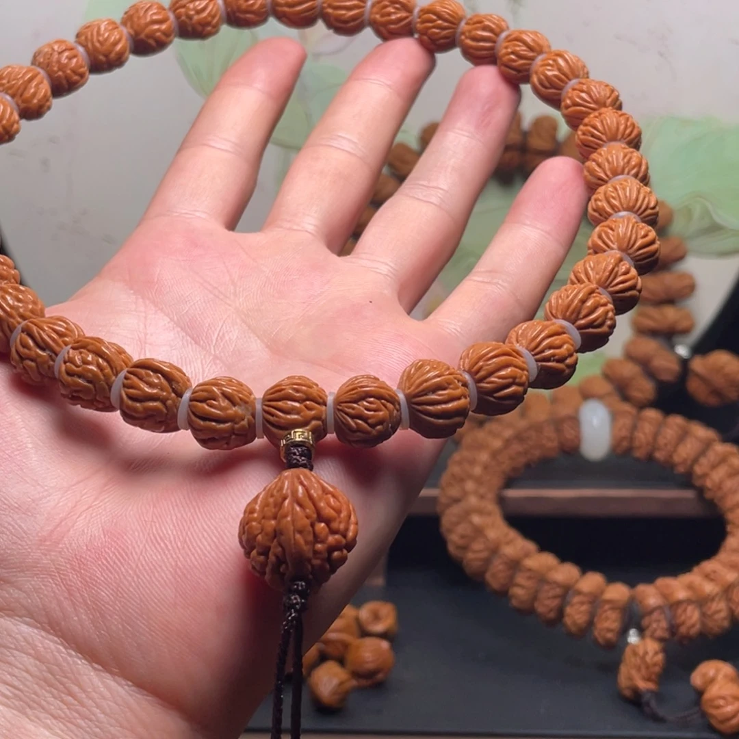 桃核手串14金蟾手持