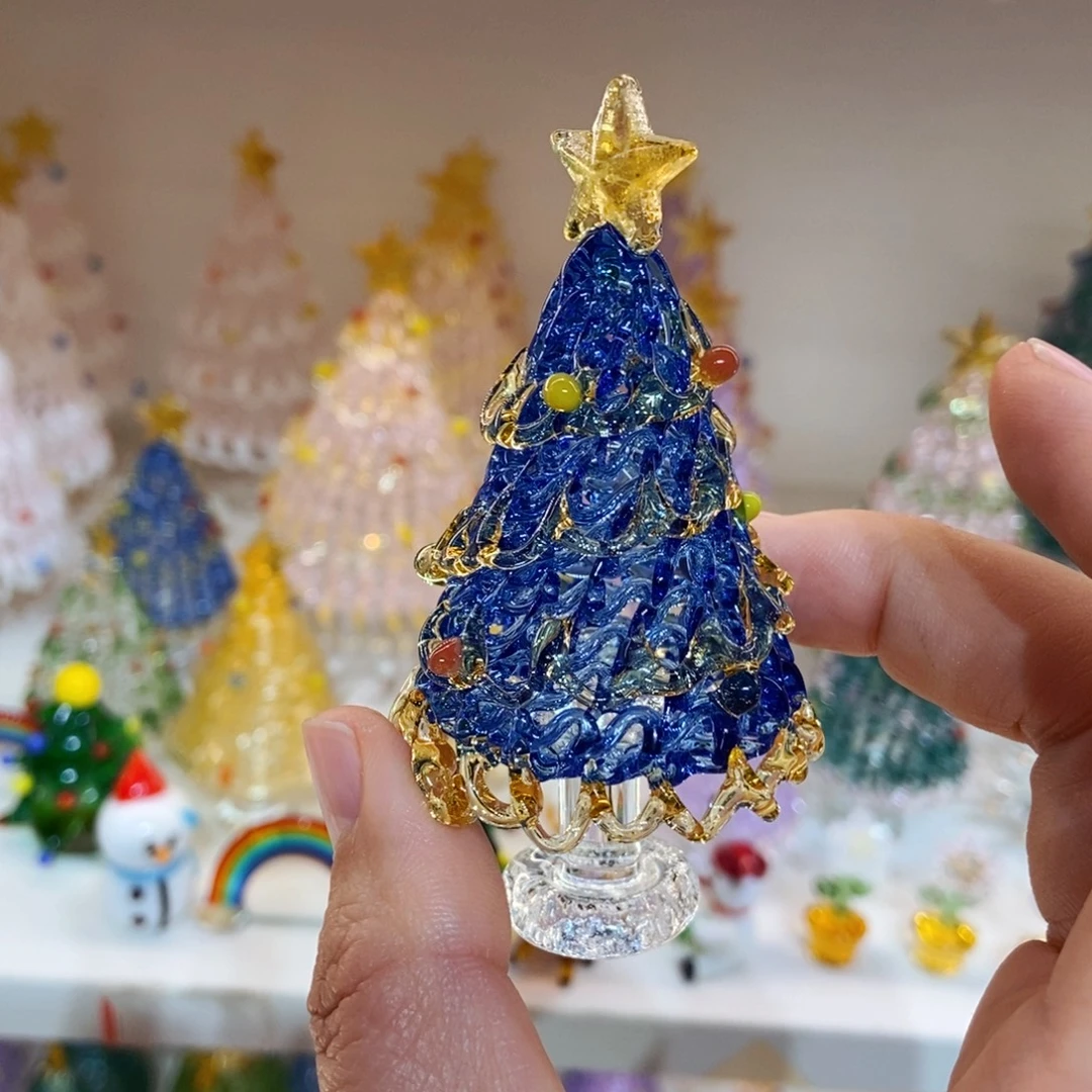 琉璃手工艺品蓝金