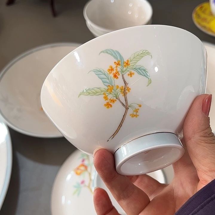瓷片微瑕骨瓷碗一个福桂