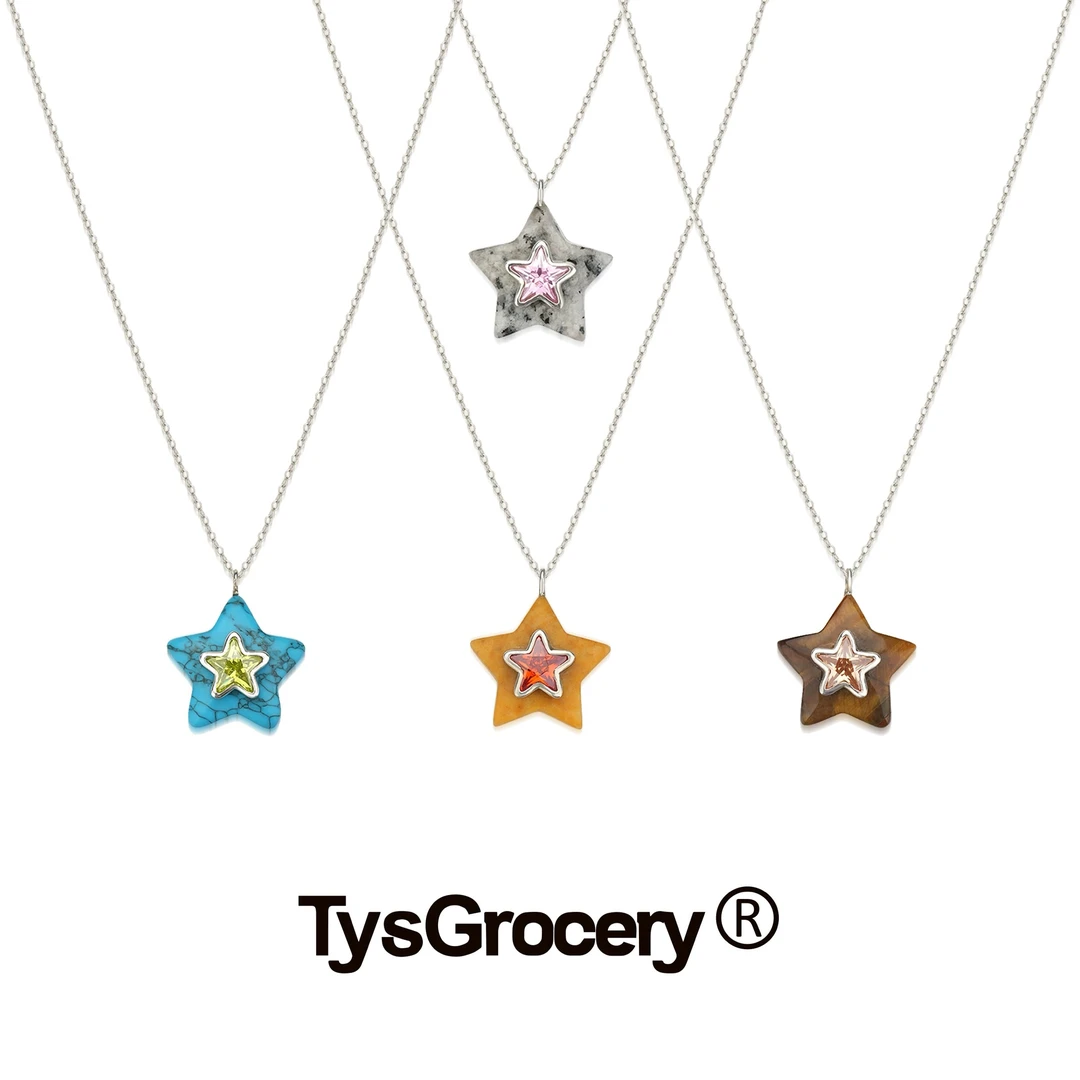 非金属合成锆石项链 “TysGrocery”五角星项链——黑鸭子买手店