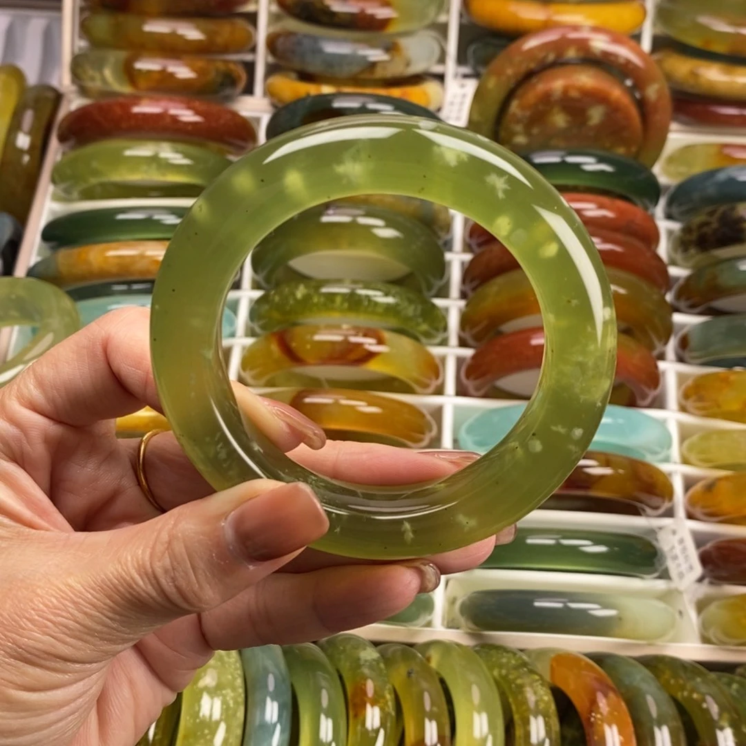 未镶嵌蛇纹石玉手镯58