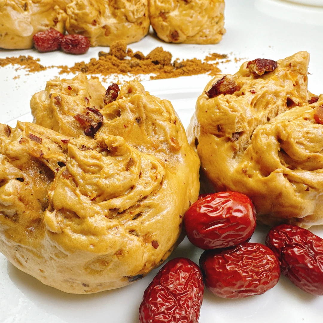 红糖大枣开花馒头纯手工面食营养早点