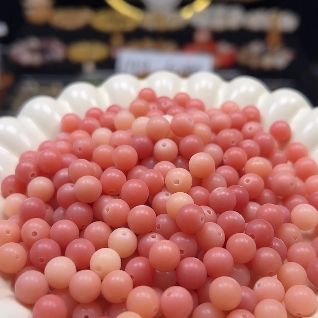 手串菩提根/象牙果卡8粉圆120颗