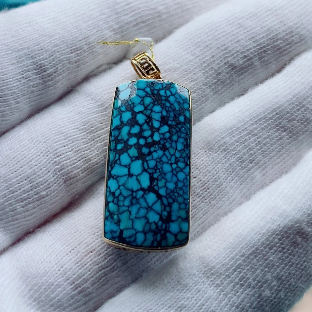 18K金镶嵌绿松石绿松石