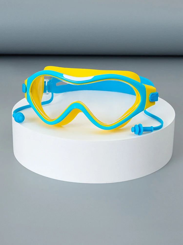 舒漫青少年儿童泳镜防水防雾高清男女童大框游泳眼镜专业训练装备