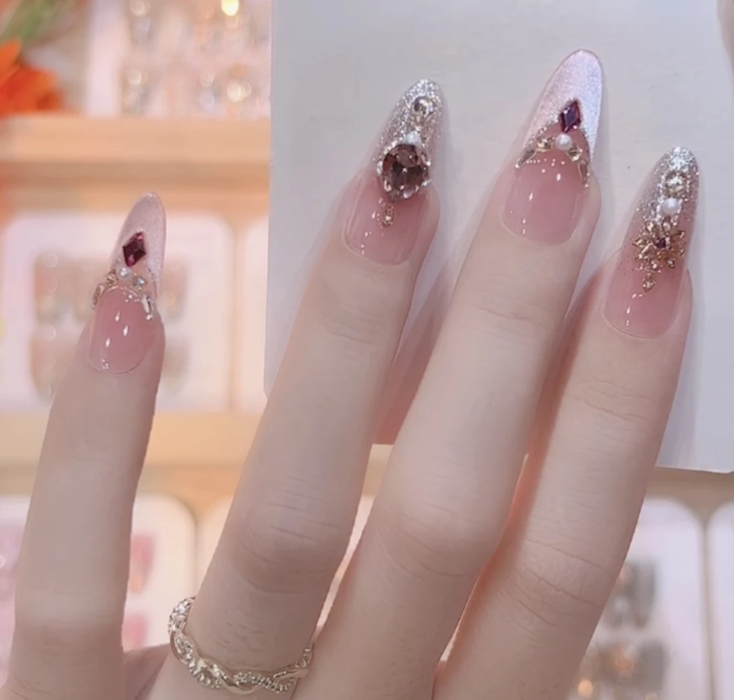 【紫宝石】手工穿戴甲紫宝石款式高级感显白猫眼美甲