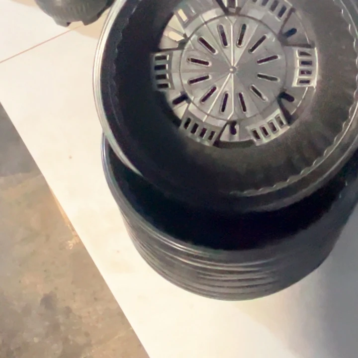 树脂黑聚宝盆口25高10一组12