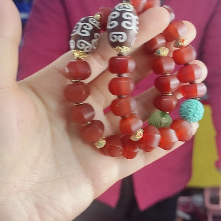 玛瑙手链未镶嵌丅36九路回纹手串发其一