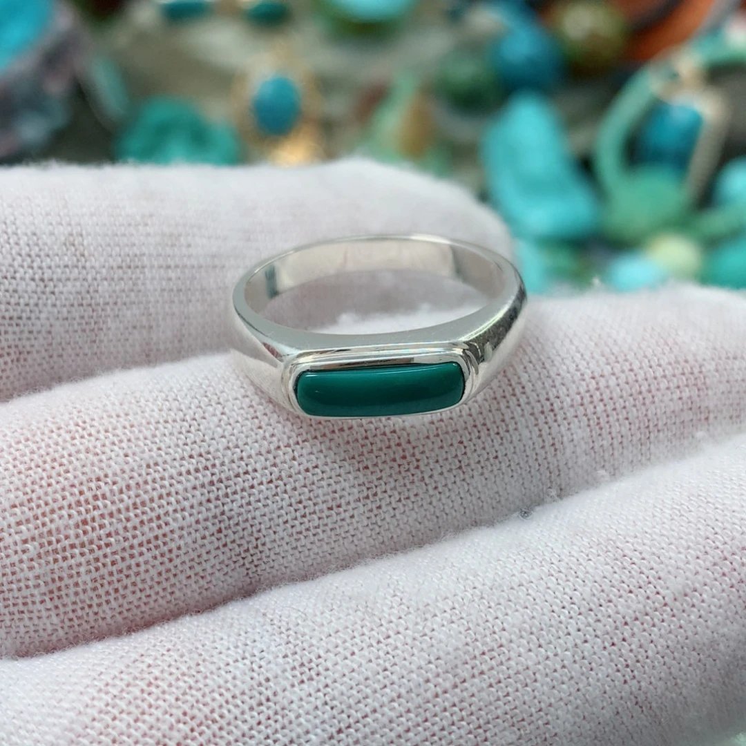 绿松石珠宝奇石银S925镶嵌