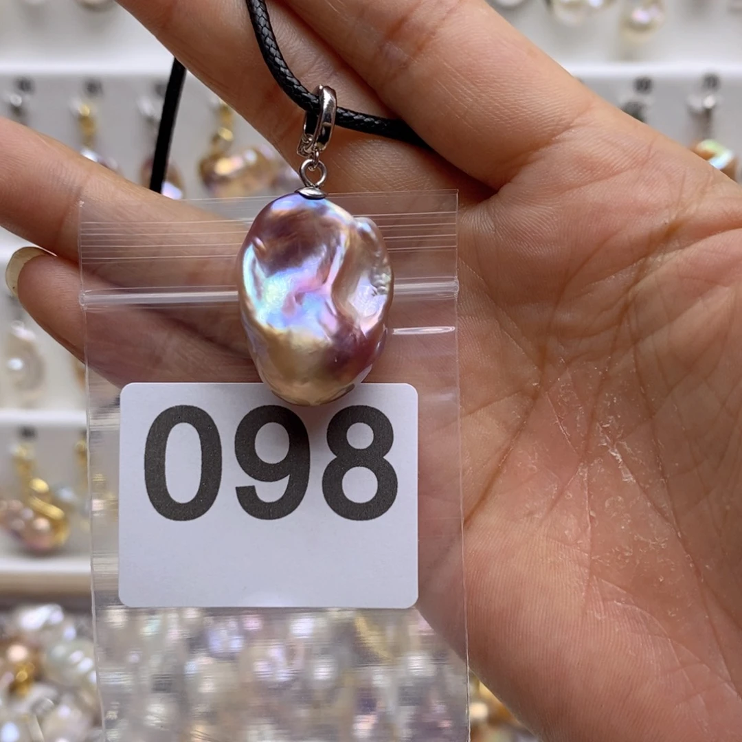 淡水珍珠颈饰银S925镶嵌脏*98