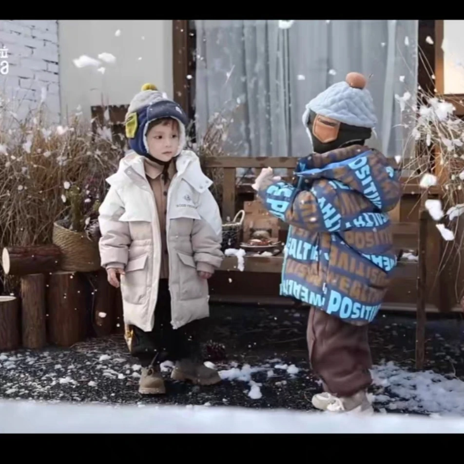 瑁恩瑁爱羽绒服衣拉拉羽绒服轻薄羽绒中长款羽绒服外出服冬款外套