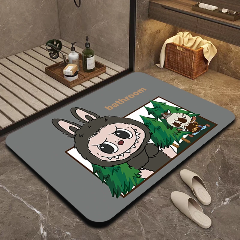 可爱卡通布布硅藻泥软垫浴室吸水垫吸水脚垫厕所门垫轻奢防水家用