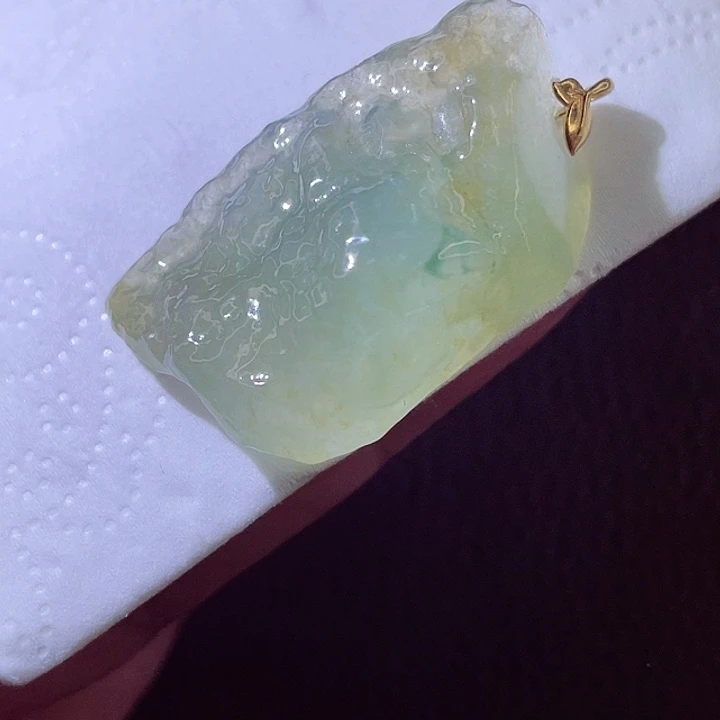 颈饰18K金镶嵌翡翠翡翠